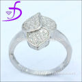 Natural AAA CZ 925 Sterling Silver Ring wholesale leaf shape ring
